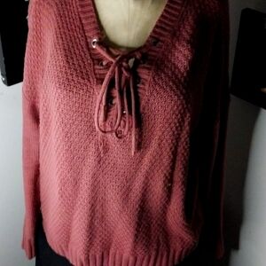 Rue 21 tie up fall sweater in perfect condition